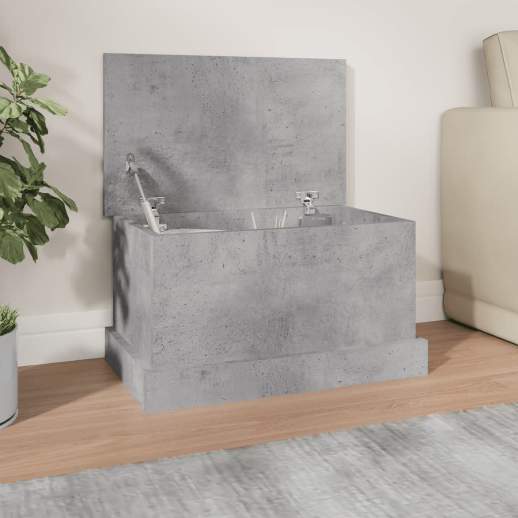 Kutija za pohranu boja betona 50 x 30 x 28 cm konstruirano drvo