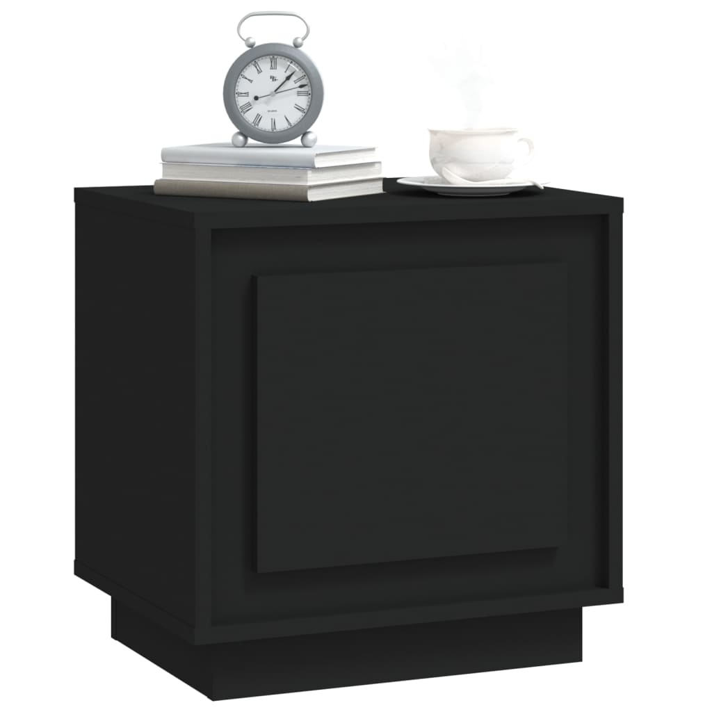 Noćni ormarići 2 kom crni 44 x 35 x 45 cm od konstruiranog drva