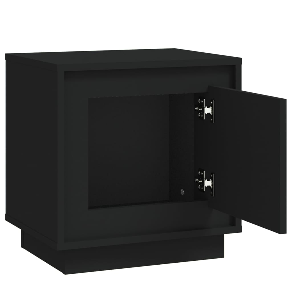 Noćni ormarići 2 kom crni 44 x 35 x 45 cm od konstruiranog drva