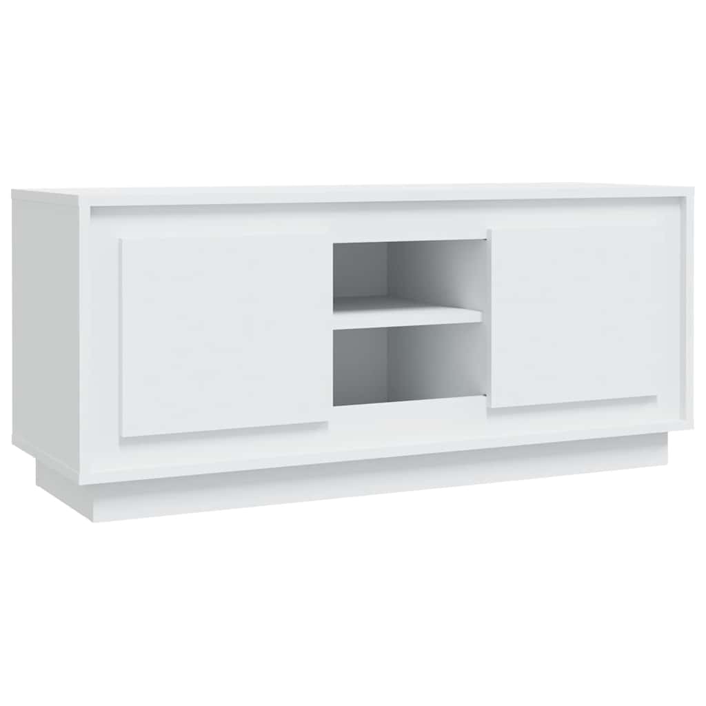 TV ormarić bijeli 102 x 35 x 45 cm od konstruiranog drva