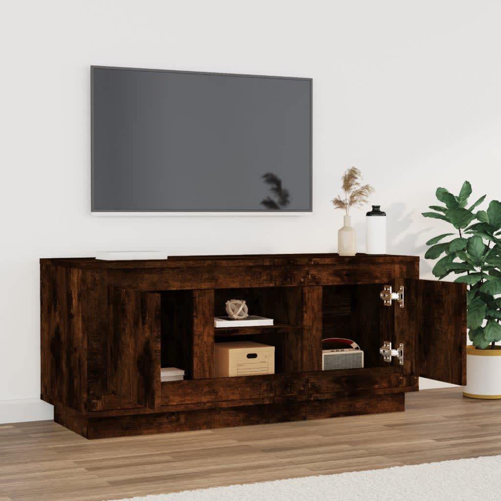 TV ormarić boja dimljenog hrasta 102x35x45 cm konstruirano drvo