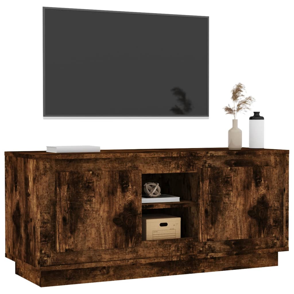 TV ormarić boja dimljenog hrasta 102x35x45 cm konstruirano drvo