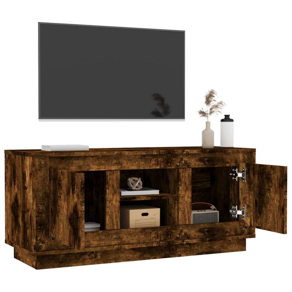 TV ormarić boja dimljenog hrasta 102x35x45 cm konstruirano drvo