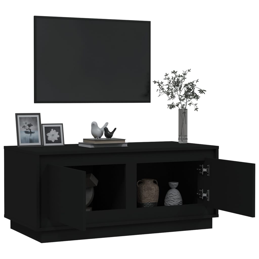 Stolić za kavu crni 102x50x44 cm od konstruiranog drva