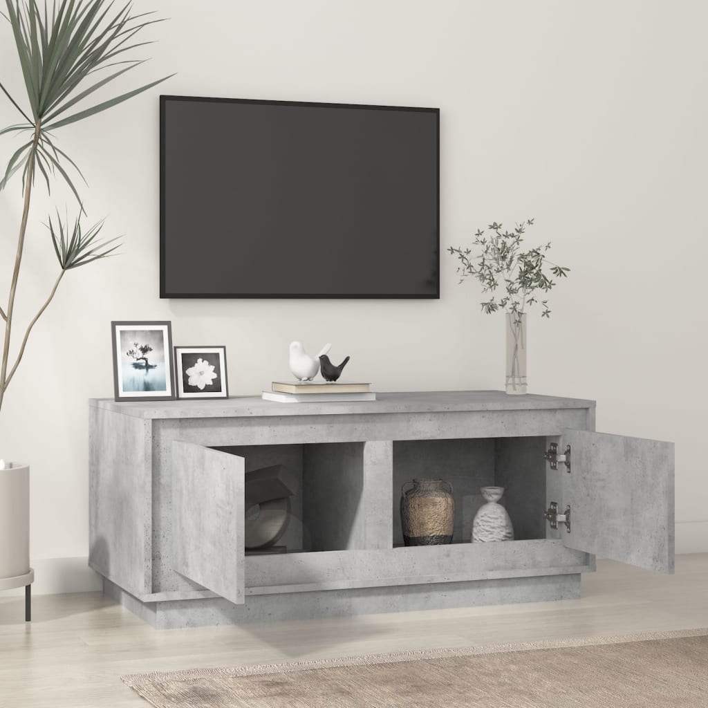 Stolić za kavu boja betona 102x50x44 cm konstruirano drvo