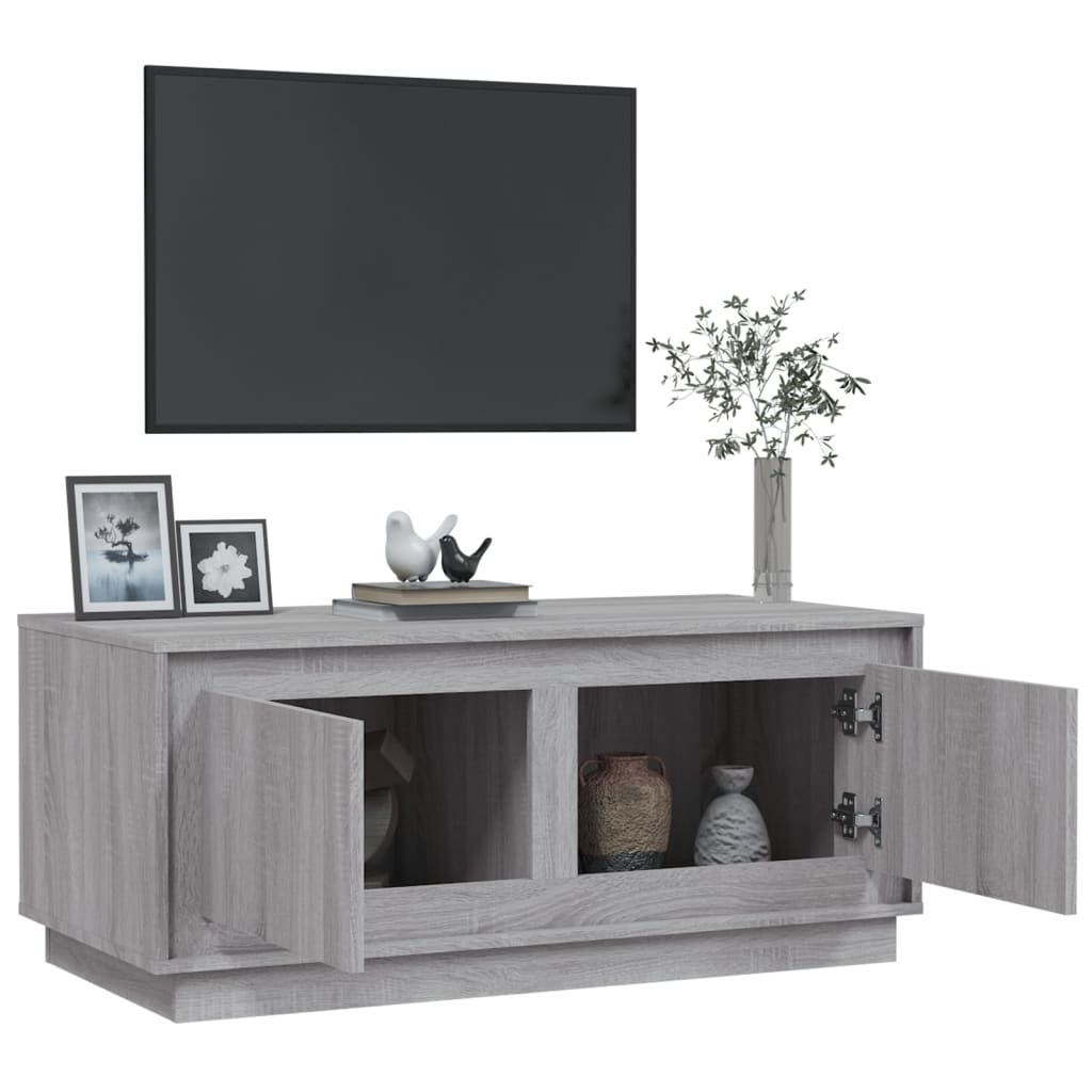 Stolić za kavu siva boja hrasta 102x50x44 cm konstruirano drvo