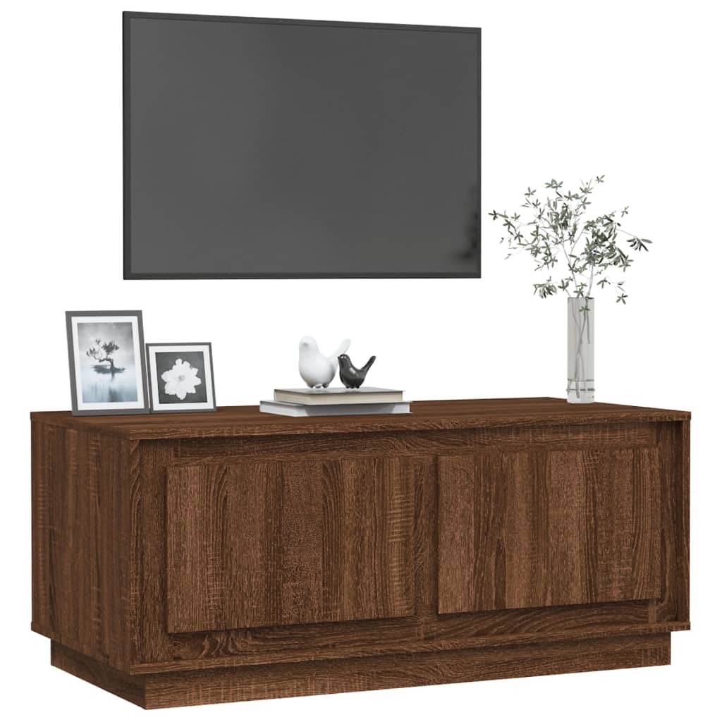 Stolić za kavu boja smeđeg hrasta 102x50x44cm konstruirano drvo