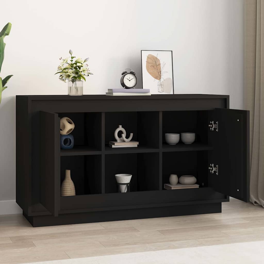 Komoda crna 102 x 35 x 60 cm od konstruiranog drva
