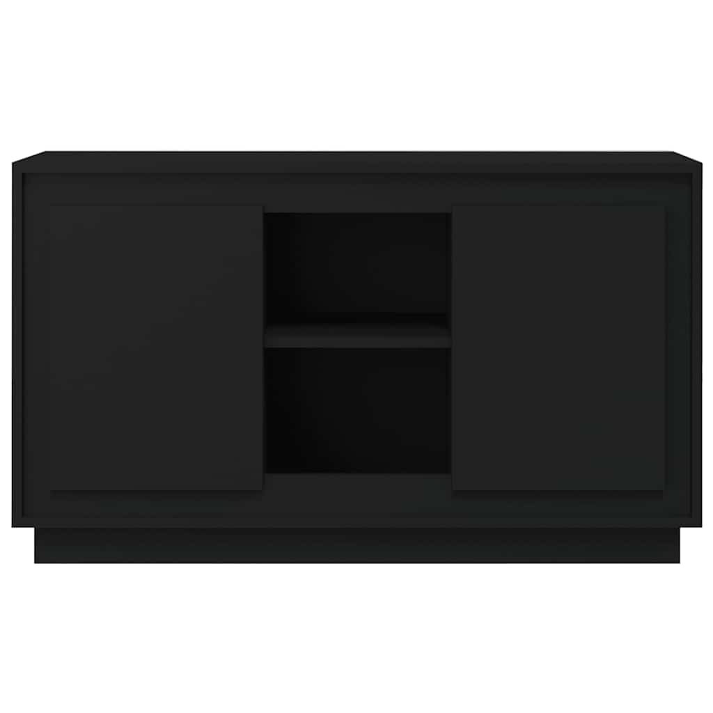 Komoda crna 102 x 35 x 60 cm od konstruiranog drva
