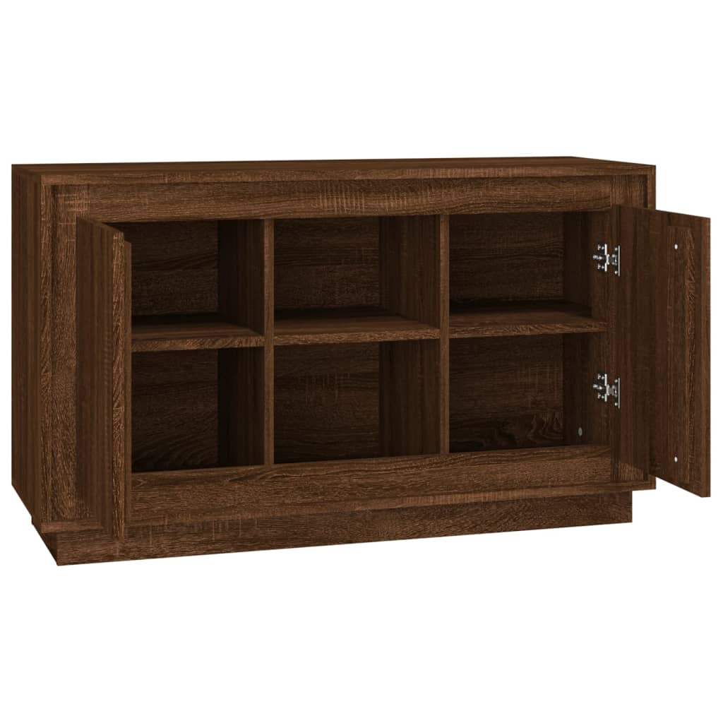 Komoda boja smeđeg hrasta 102x35x60 cm konstruirano drvo