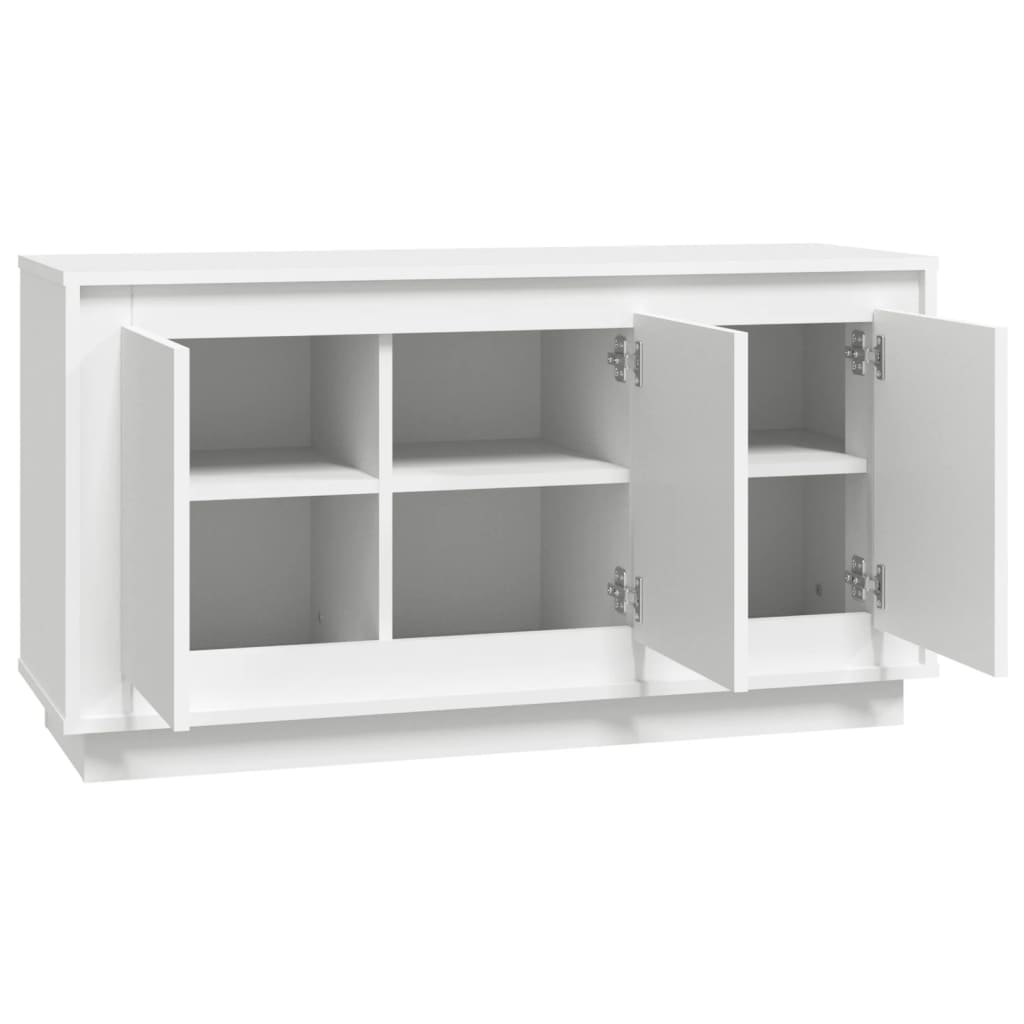Komoda bijela 102 x 35 x 55 cm od konstruiranog drva