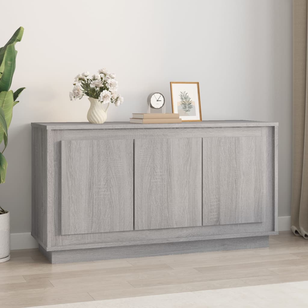 Komoda sivog hrasta sonome 102x35x55 cm od konstruiranog drva