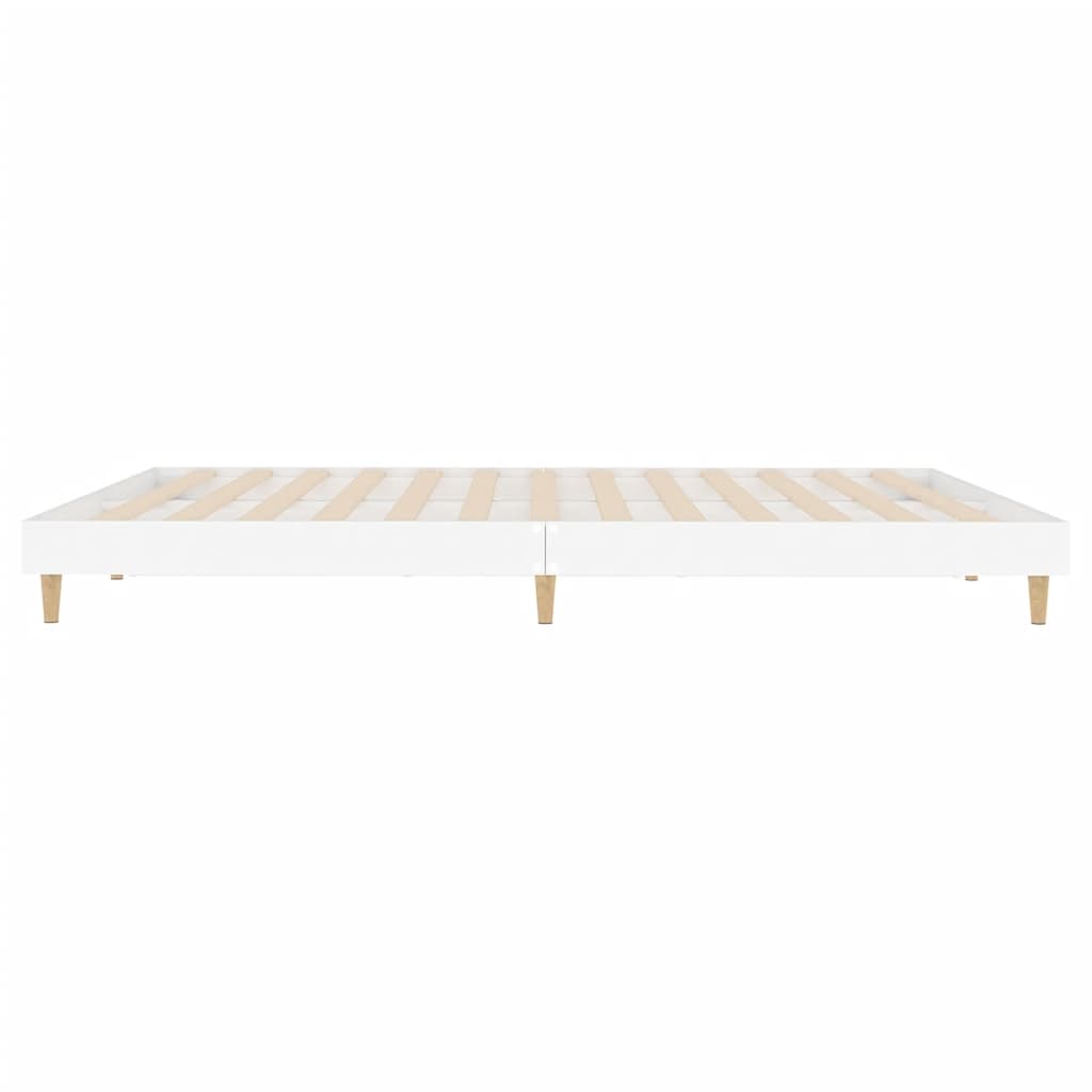 Okvir za krevet bijeli 200 x 200 cm od konstruiranog drva