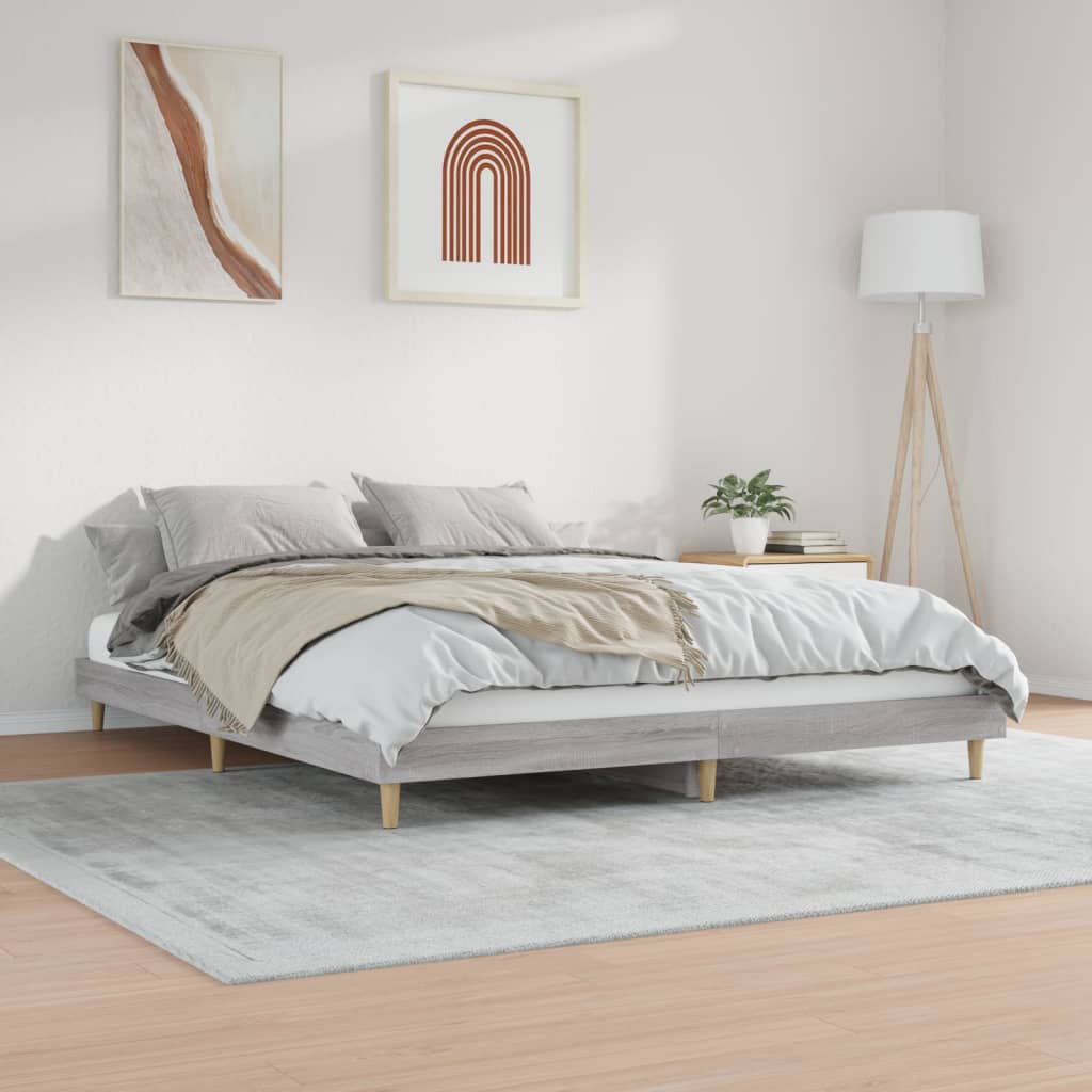 Okvir za krevet boja hrasta 200x200 cm od konstruiranog drva