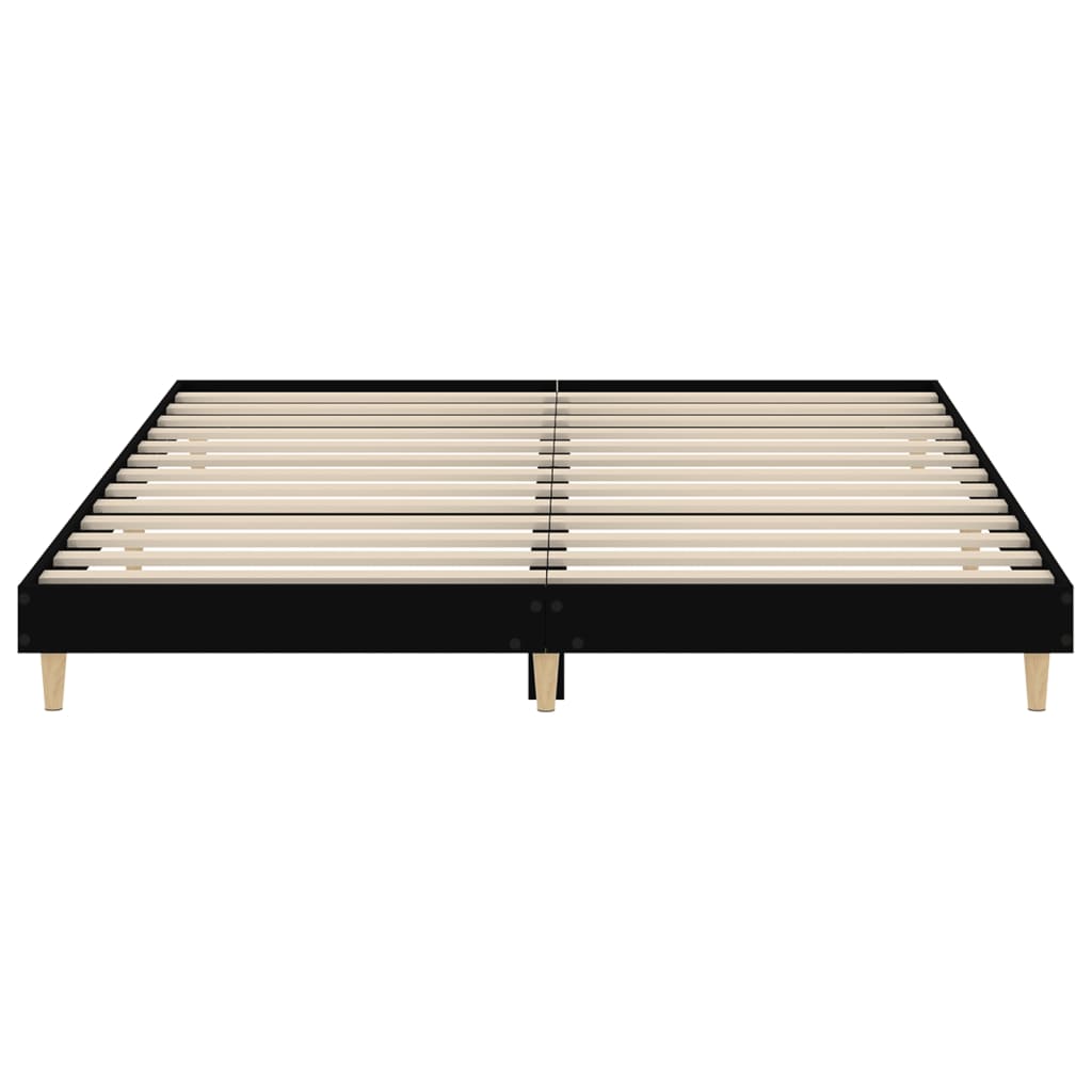 Okvir za krevet crni 150x200 cm konstruirano drvo