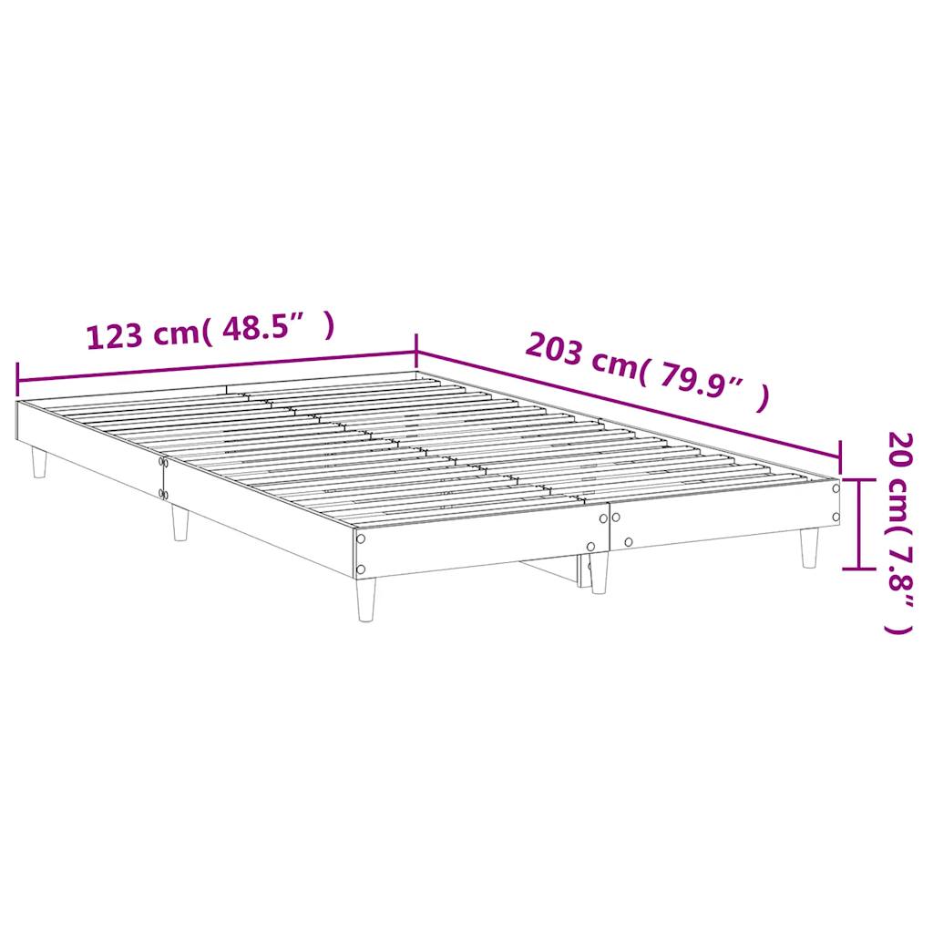 Okvir za krevet bijeli 120 x 200 cm konstruirano drvo