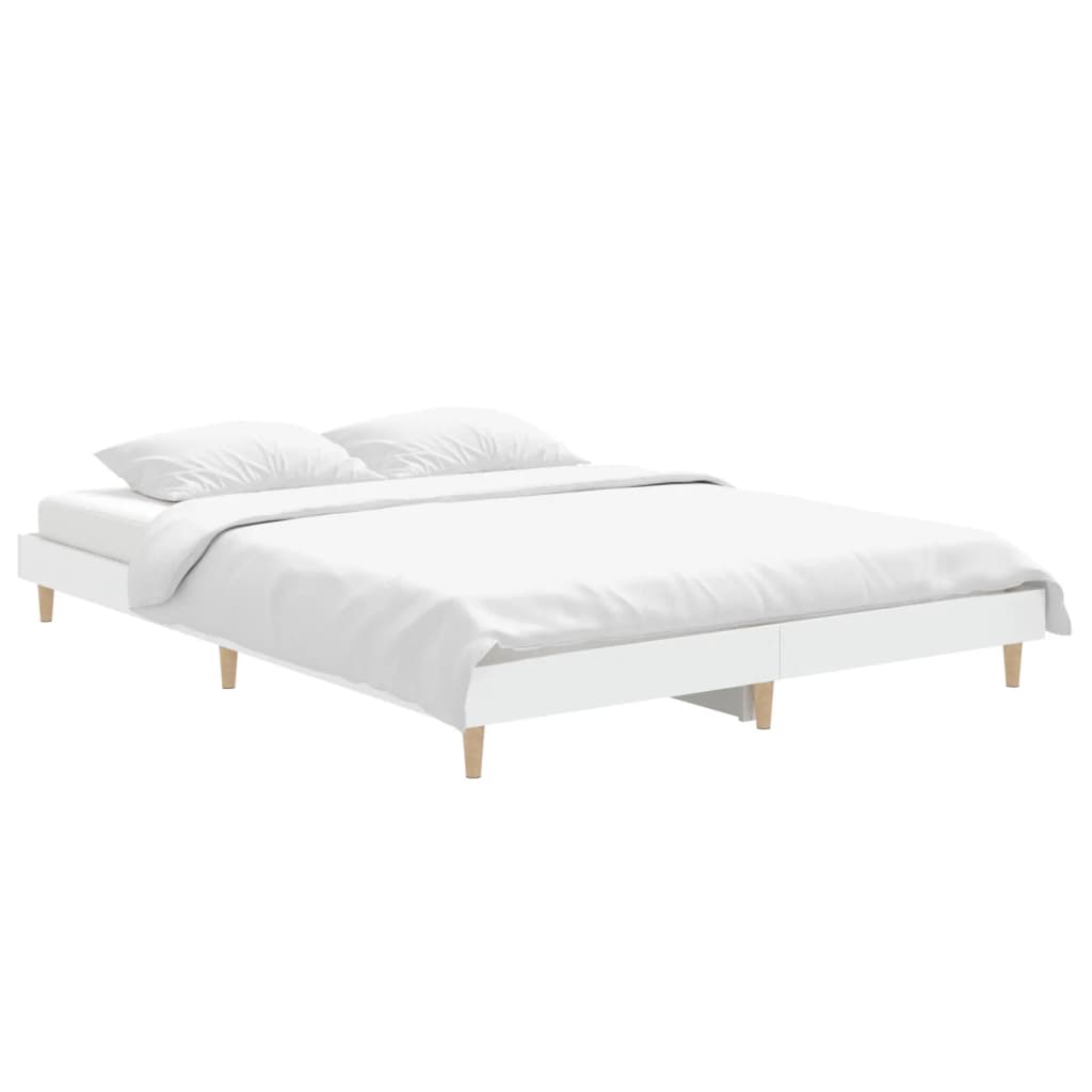 Okvir za krevet bijeli 135x190 cm konstruirano drvo