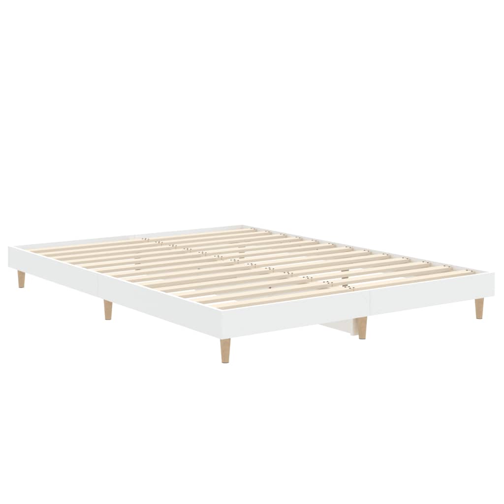 Okvir za krevet bijeli 135x190 cm konstruirano drvo