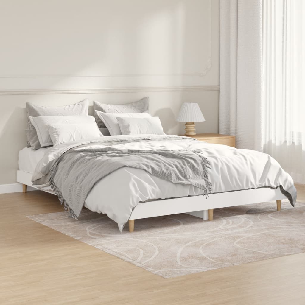 Okvir za krevet bijeli 135x190 cm konstruirano drvo