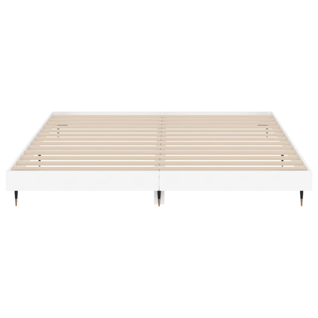 Okvir za krevet bijeli 200 x 200 cm od konstruiranog drva