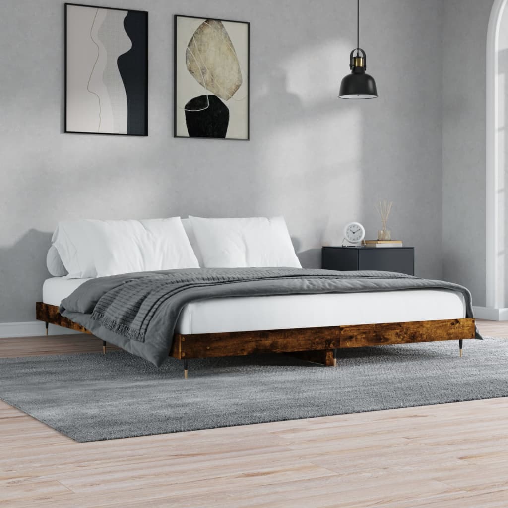 Okvir kreveta bez madraca boja hrasta 200x200 cm drveni