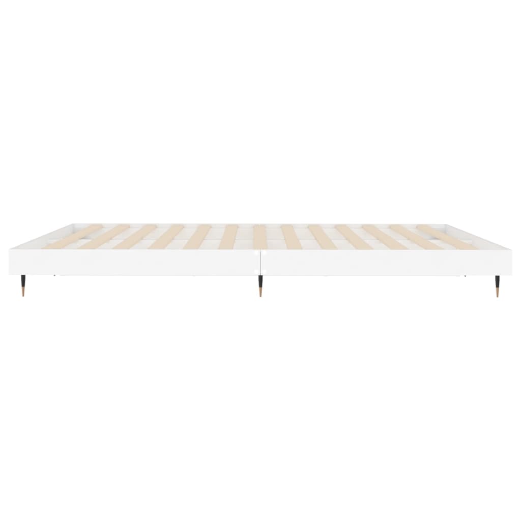 Okvir za krevet bijeli 120 x 200 cm konstruirano drvo