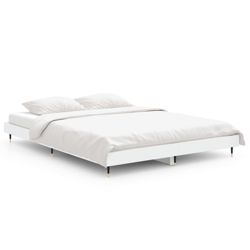 Okvir za krevet bijeli 135x190 cm konstruirano drvo