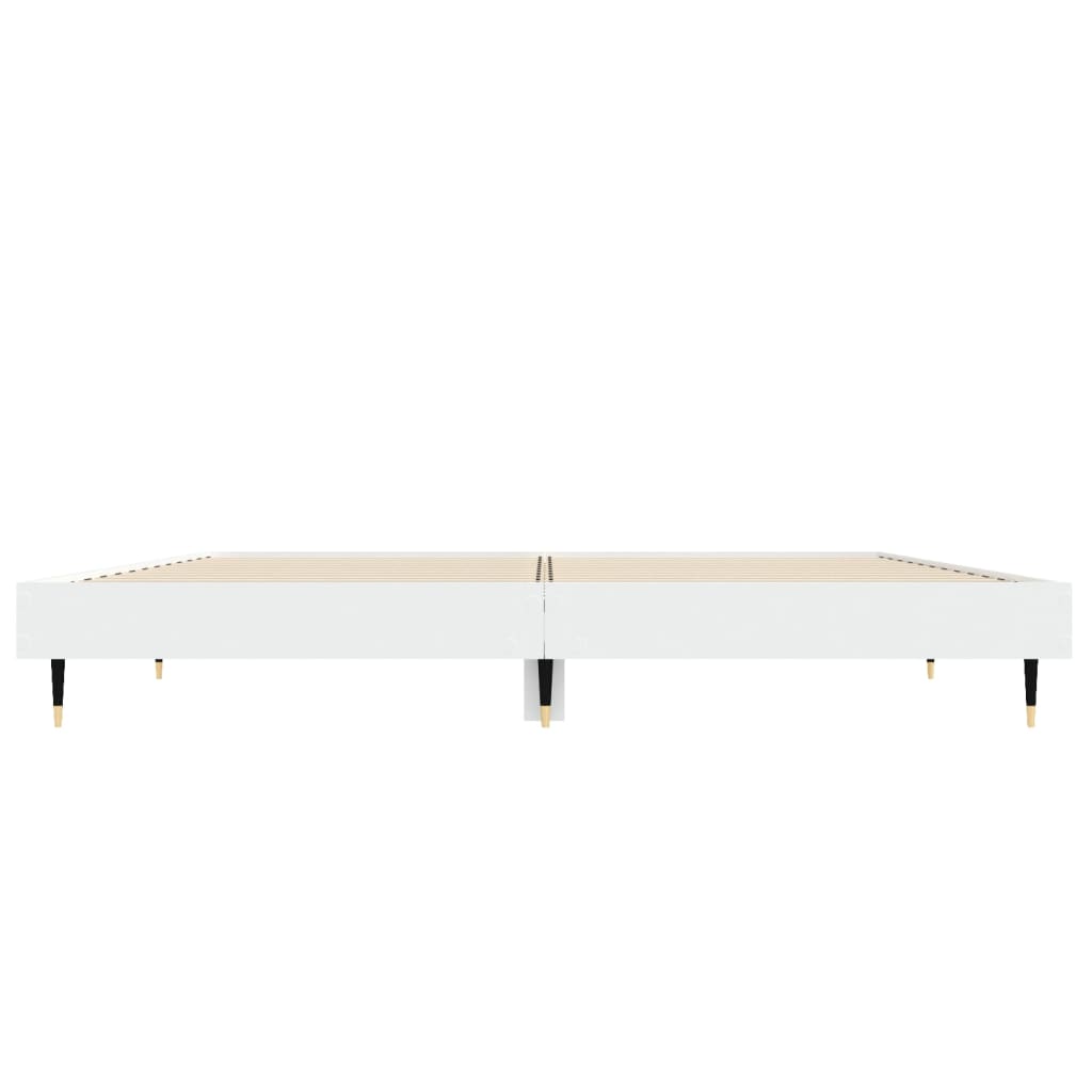 Okvir za krevet bijeli 135x190 cm konstruirano drvo