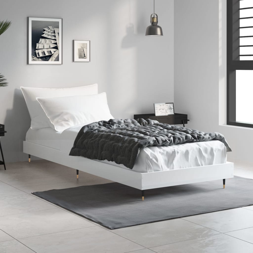 Okvir za krevet bijeli 90x190 cm konstruirano drvo