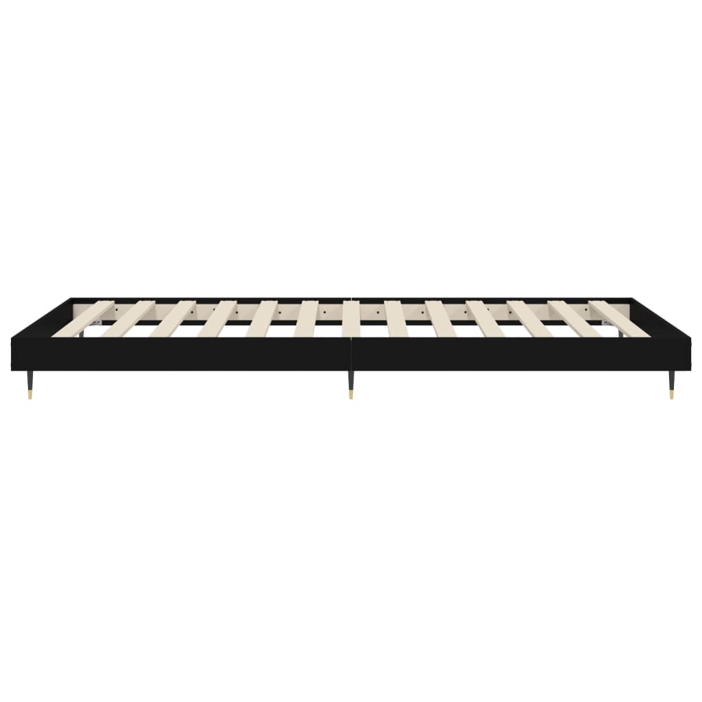 Okvir za krevet crni 75 x 190 cm od konstruiranog drva