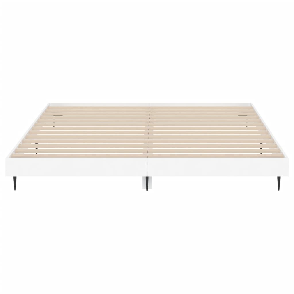 Okvir za krevet bijeli 200 x 200 cm od konstruiranog drva