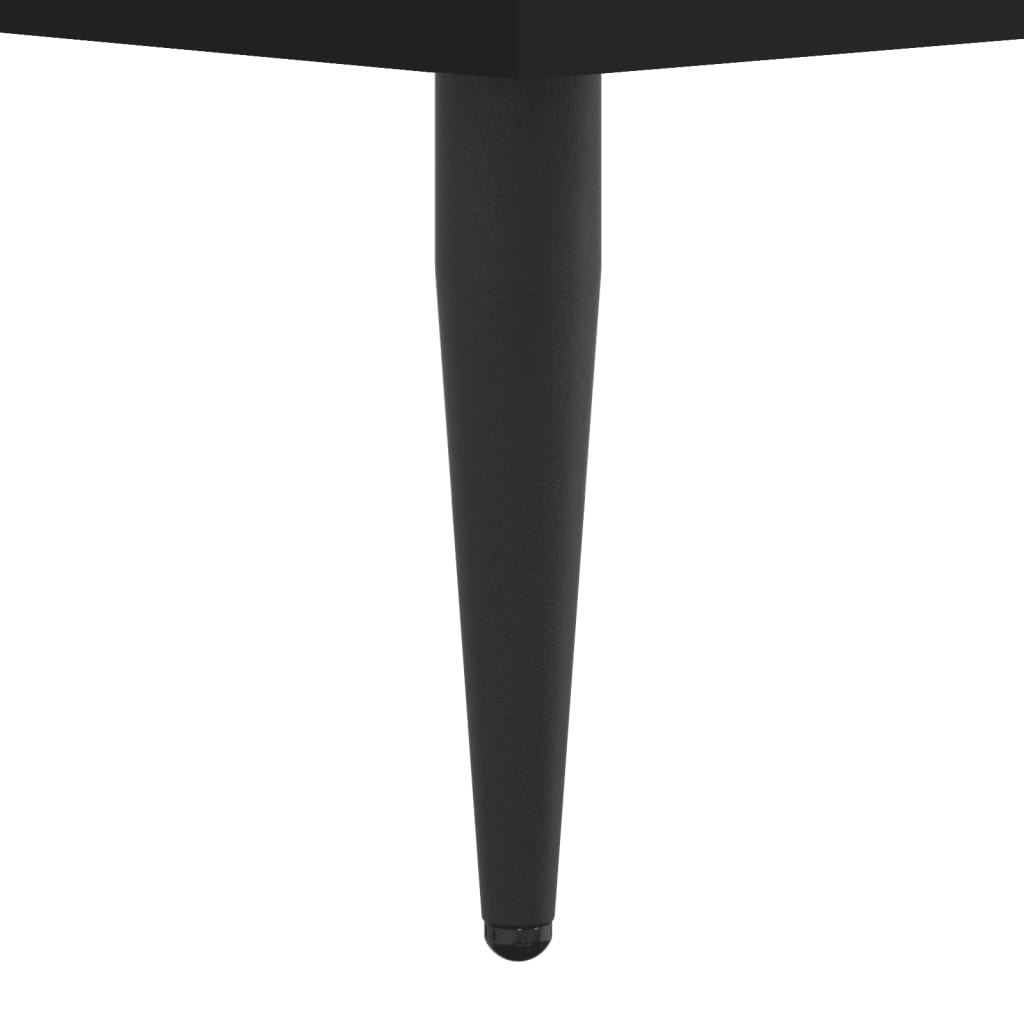 Okvir za krevet crni 200 x 200 cm konstruirano drvo