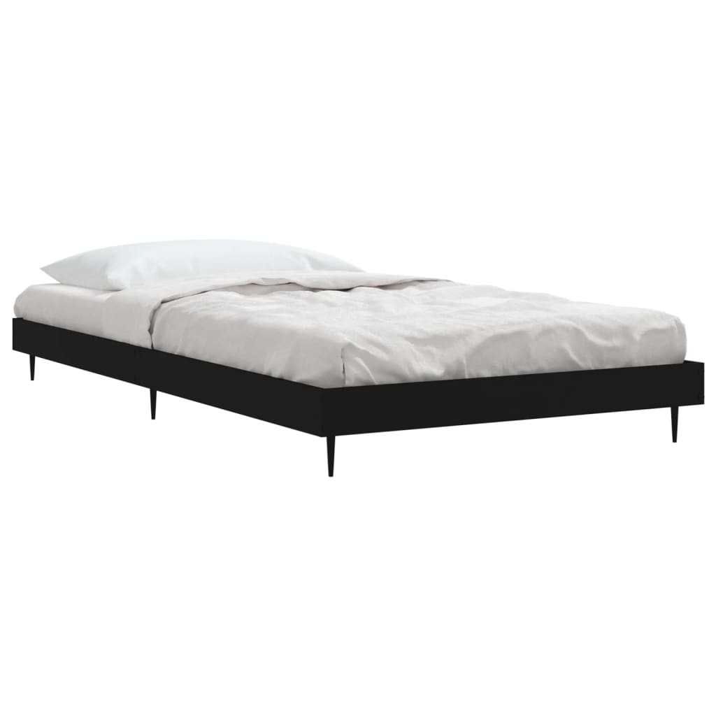 Okvir za krevet crni 90x200 cm konstruirano drvo
