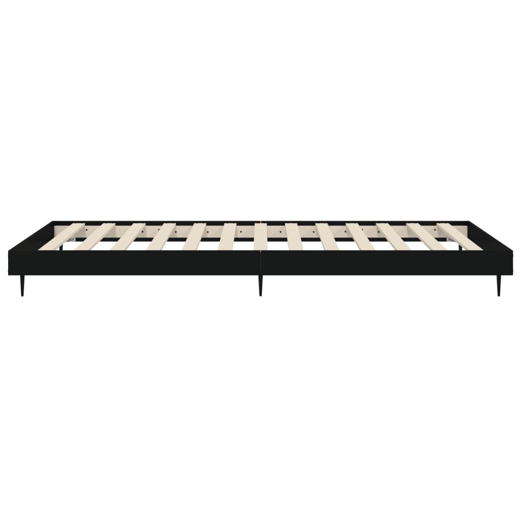 Okvir za krevet crni 90x200 cm konstruirano drvo
