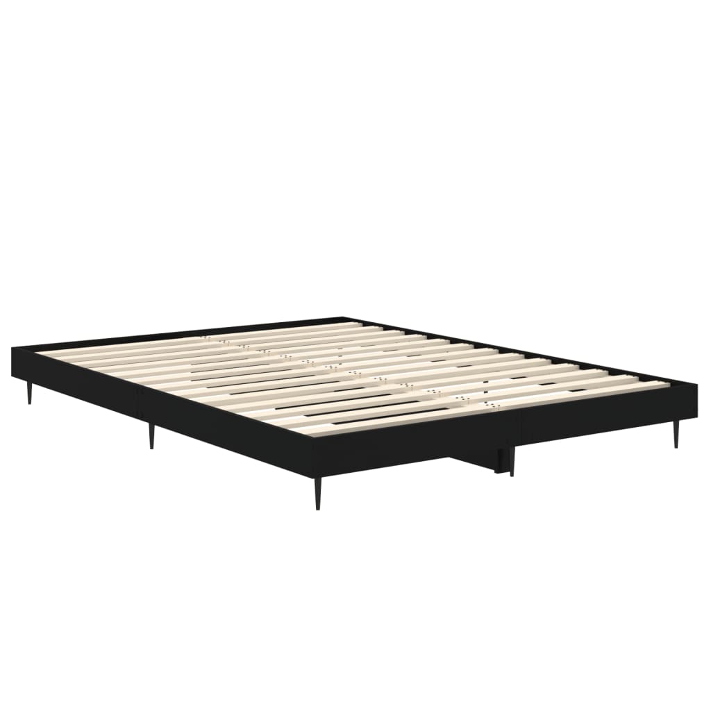 Okvir za krevet crni 140x190 cm konstruirano drvo