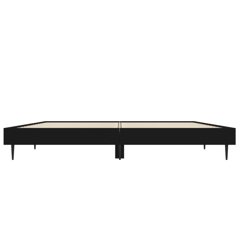 Okvir za krevet crni 140x190 cm konstruirano drvo