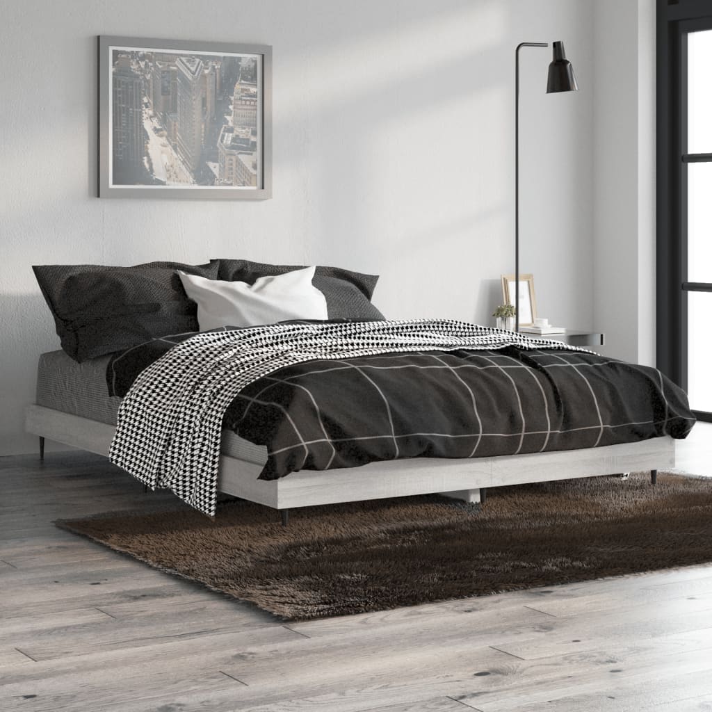 Okvir za krevet boja hrasta 140x190 cm od konstruiranog drva