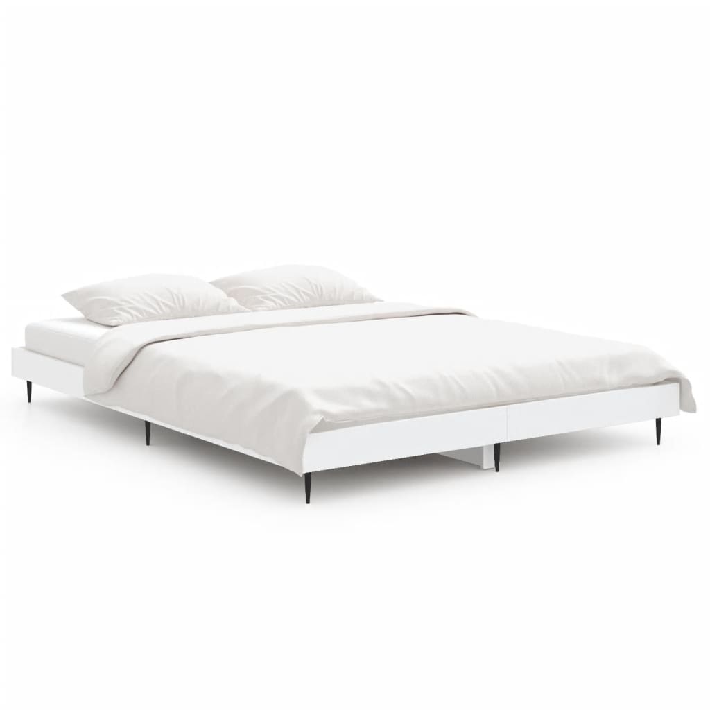Okvir za krevet bijeli 135x190 cm konstruirano drvo