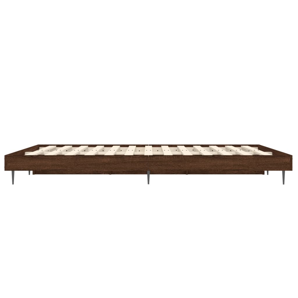 Okvir za krevet smeđi hrast 135x190 cm konstruirano drvo