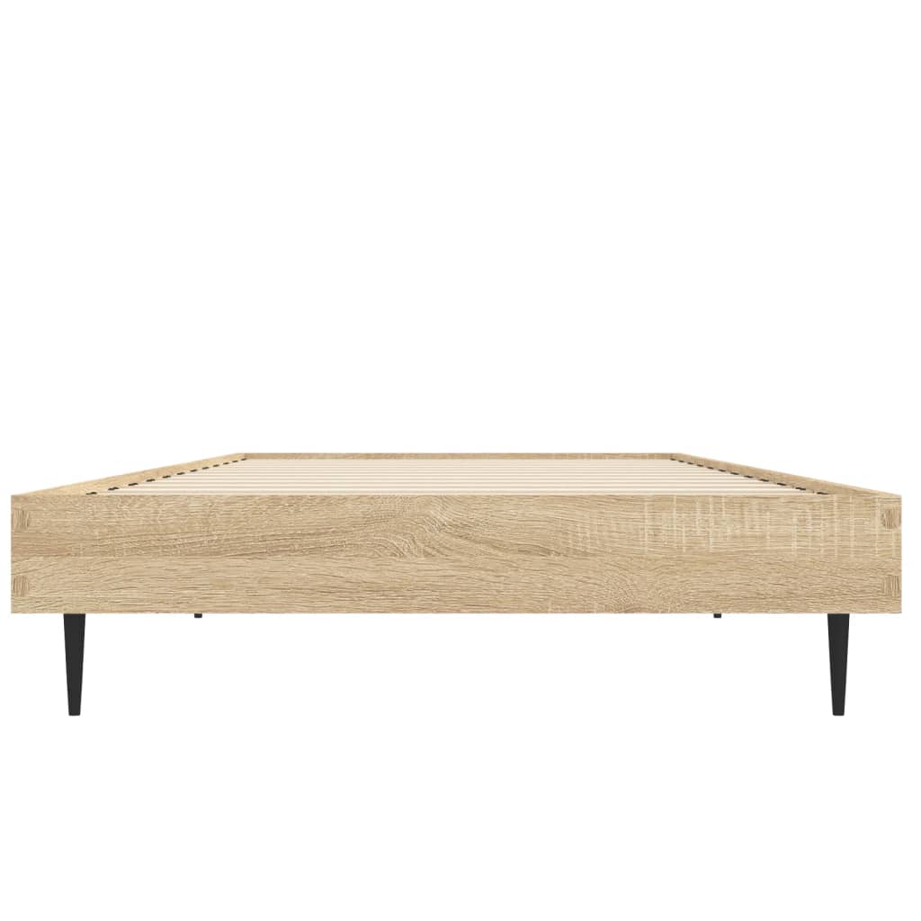 Okvir kreveta bez madraca boja hrasta sonome 75 x 190 cm drveni