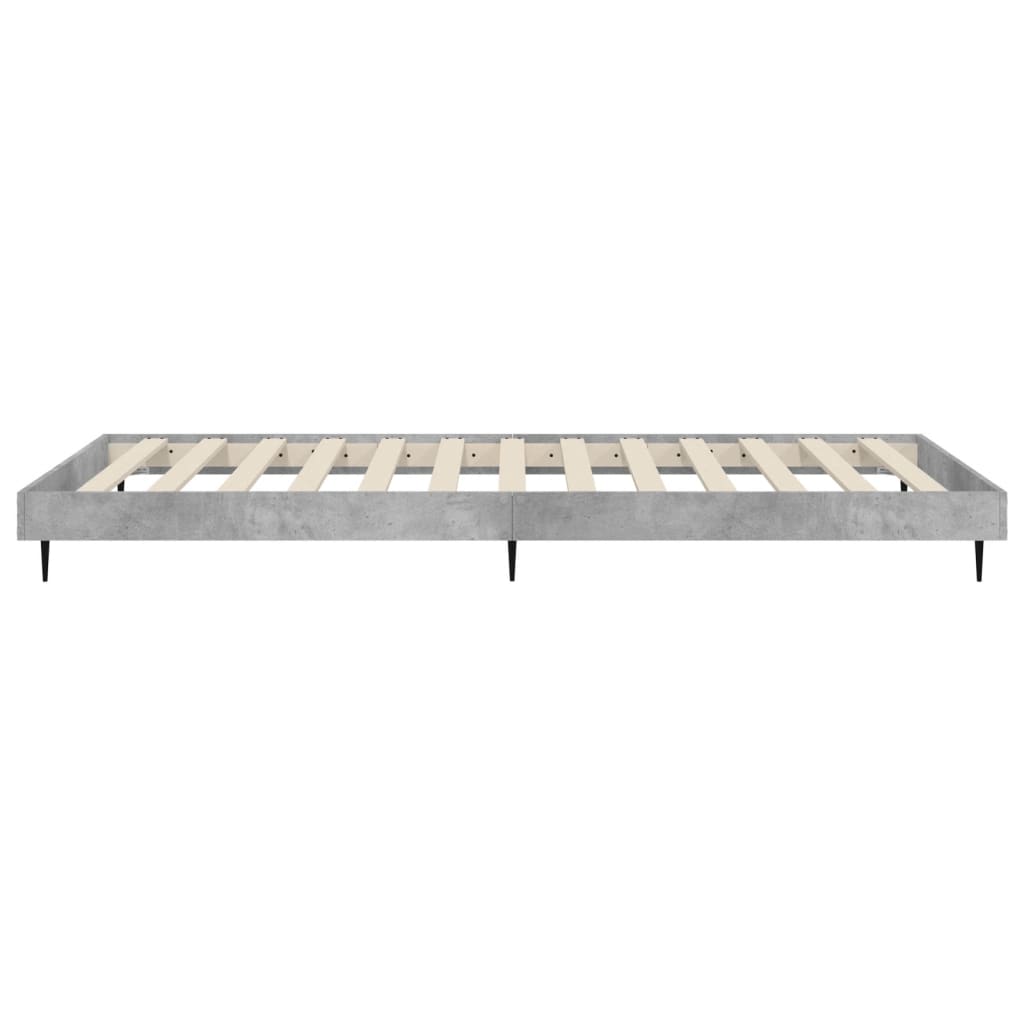 Okvir kreveta boja betona 75x190 cm od konstruiranog drva