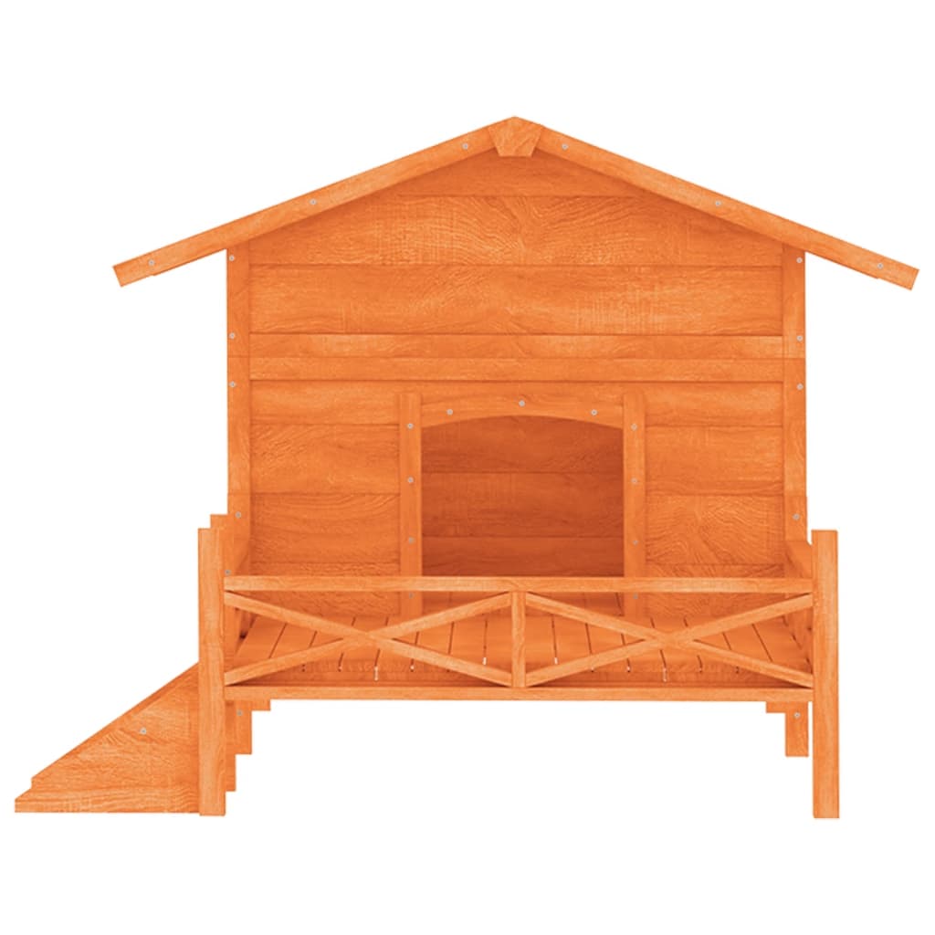 Kućica za pse smeđa 159 x 120 x 88,5 cm od masivne borovine