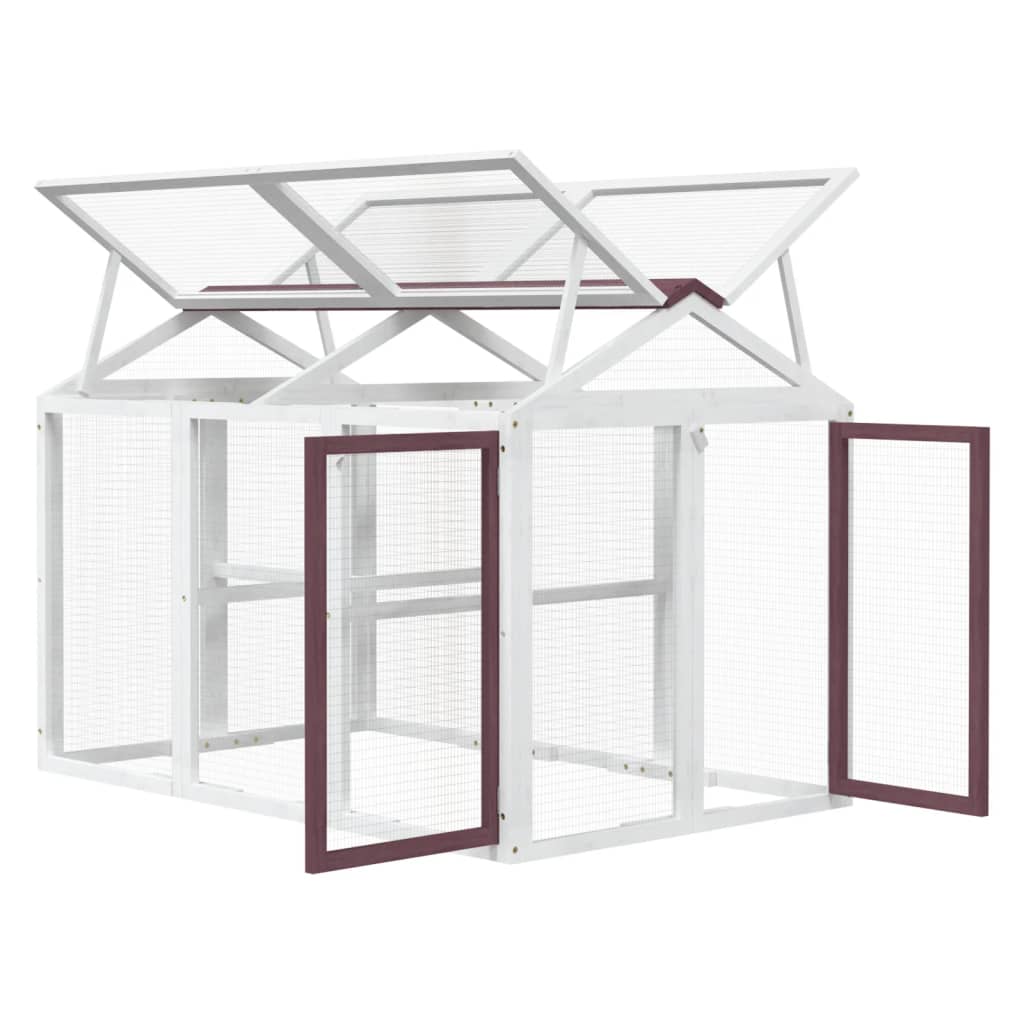 Boks za životinje boja kave 141 x 94 x 104 cm masivna borovina