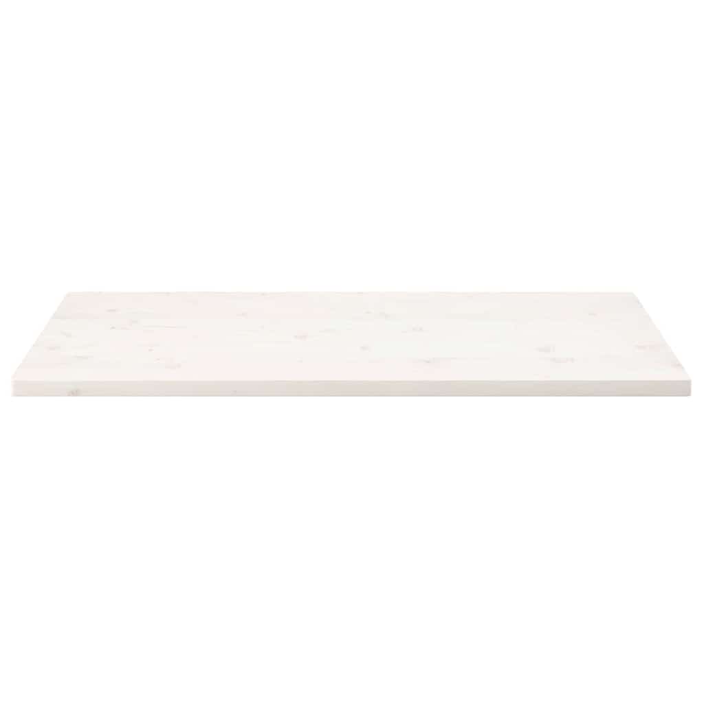 Ploča za stol bijela 100x50x2,5 cm masivna borovina pravokutna