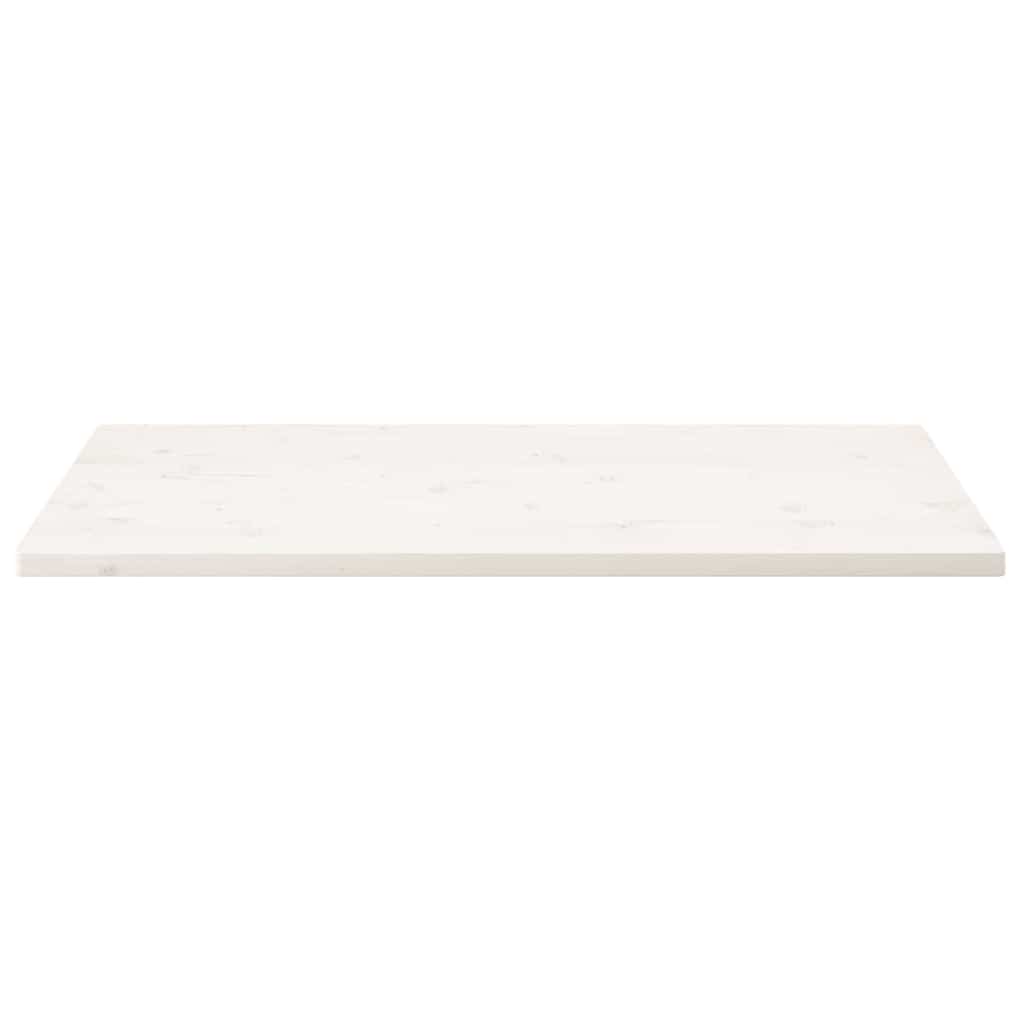 Ploča za stol bijela 110x55x2,5 cm masivna borovina pravokutna
