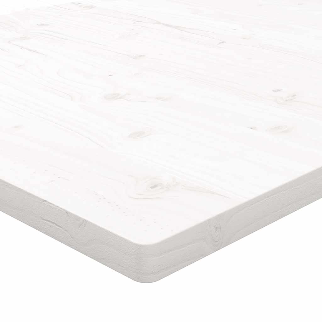 Ploča za stol bijela 110x55x2,5 cm masivna borovina pravokutna