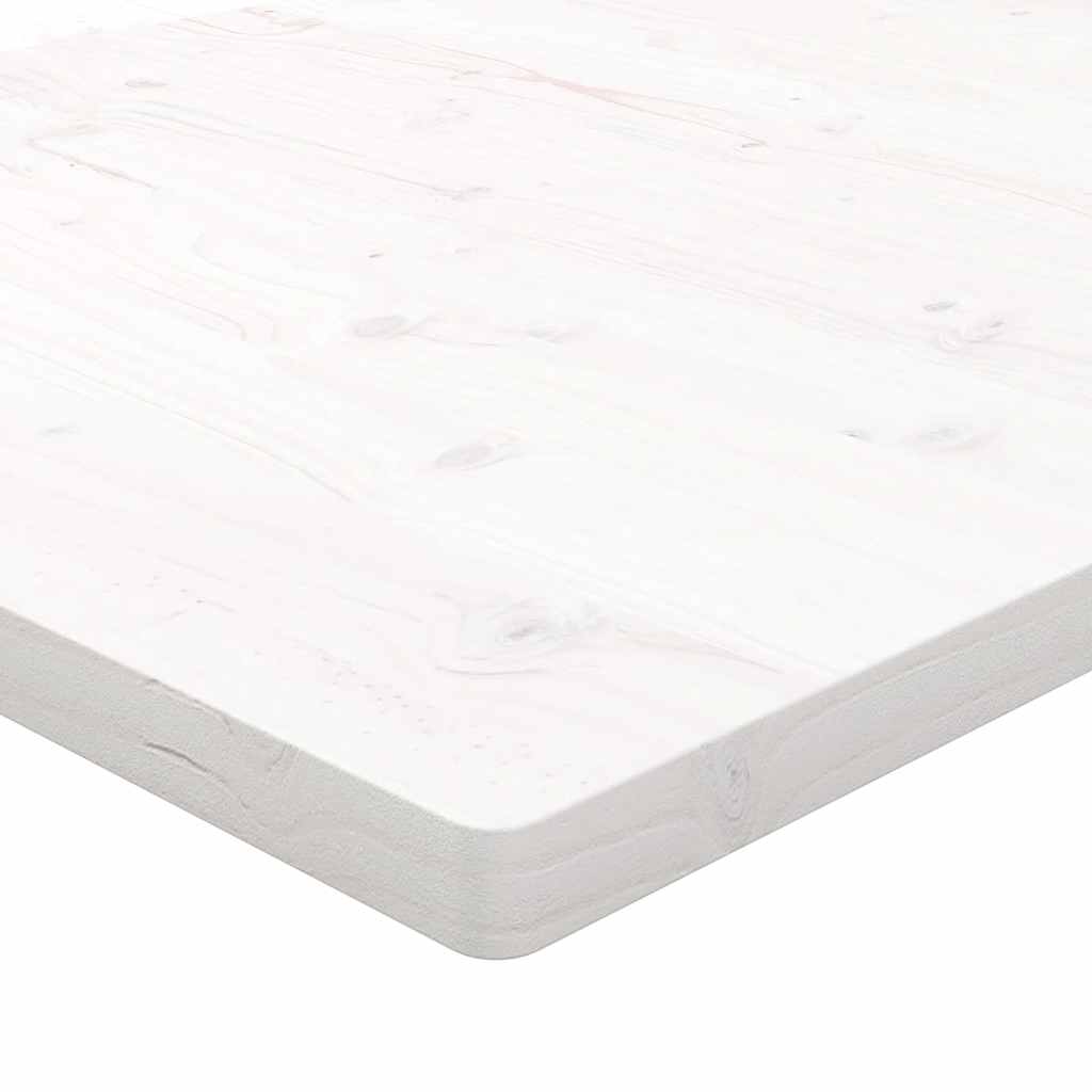 Ploča za radni stol bijela 80 x 40 x 2,5 cm od masivne borovine