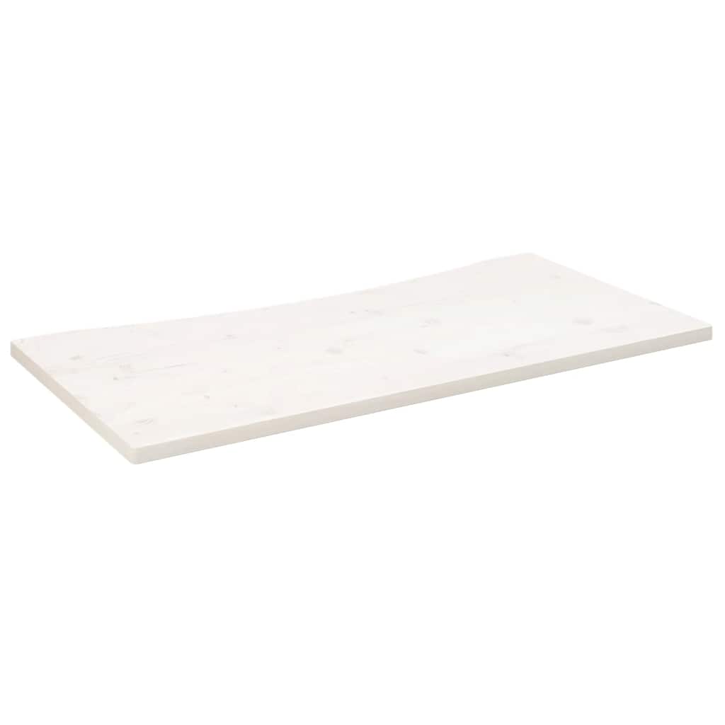 Ploča za radni stol bijela 110x55x2,5 cm od masivne borovine