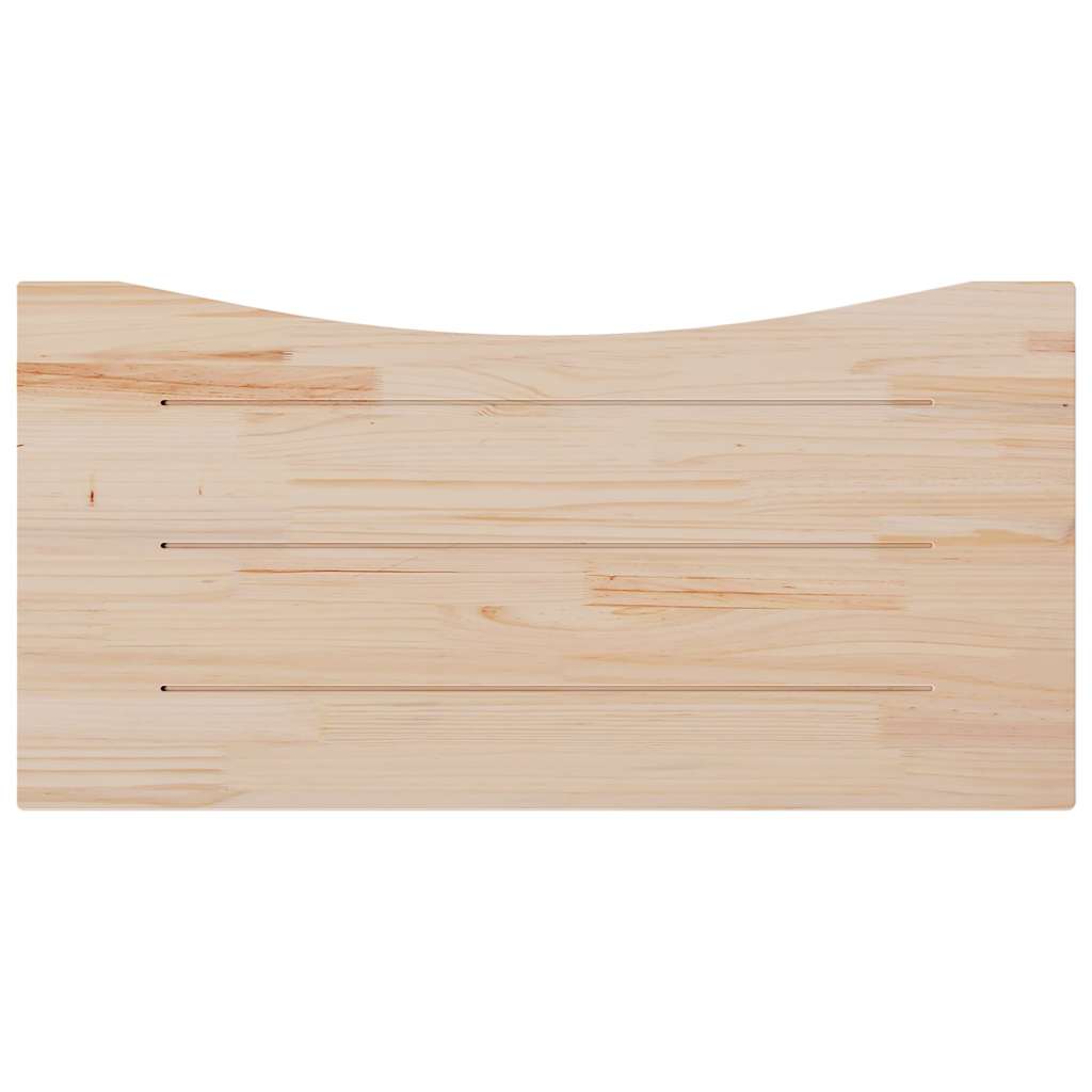 Ploča za radni stol bijela 110x55x2,5 cm od masivne borovine