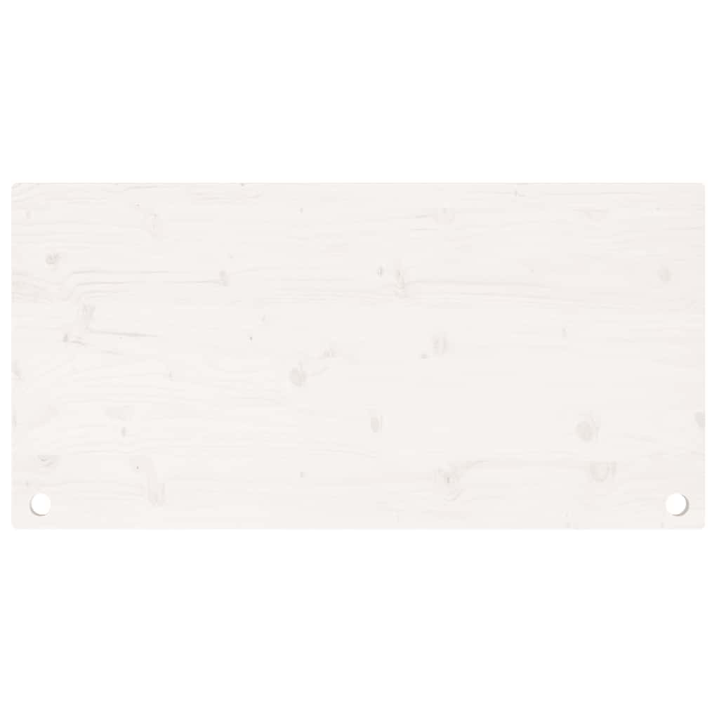 Ploča za radni stol bijela 100x50x2,5 cm od masivne borovine